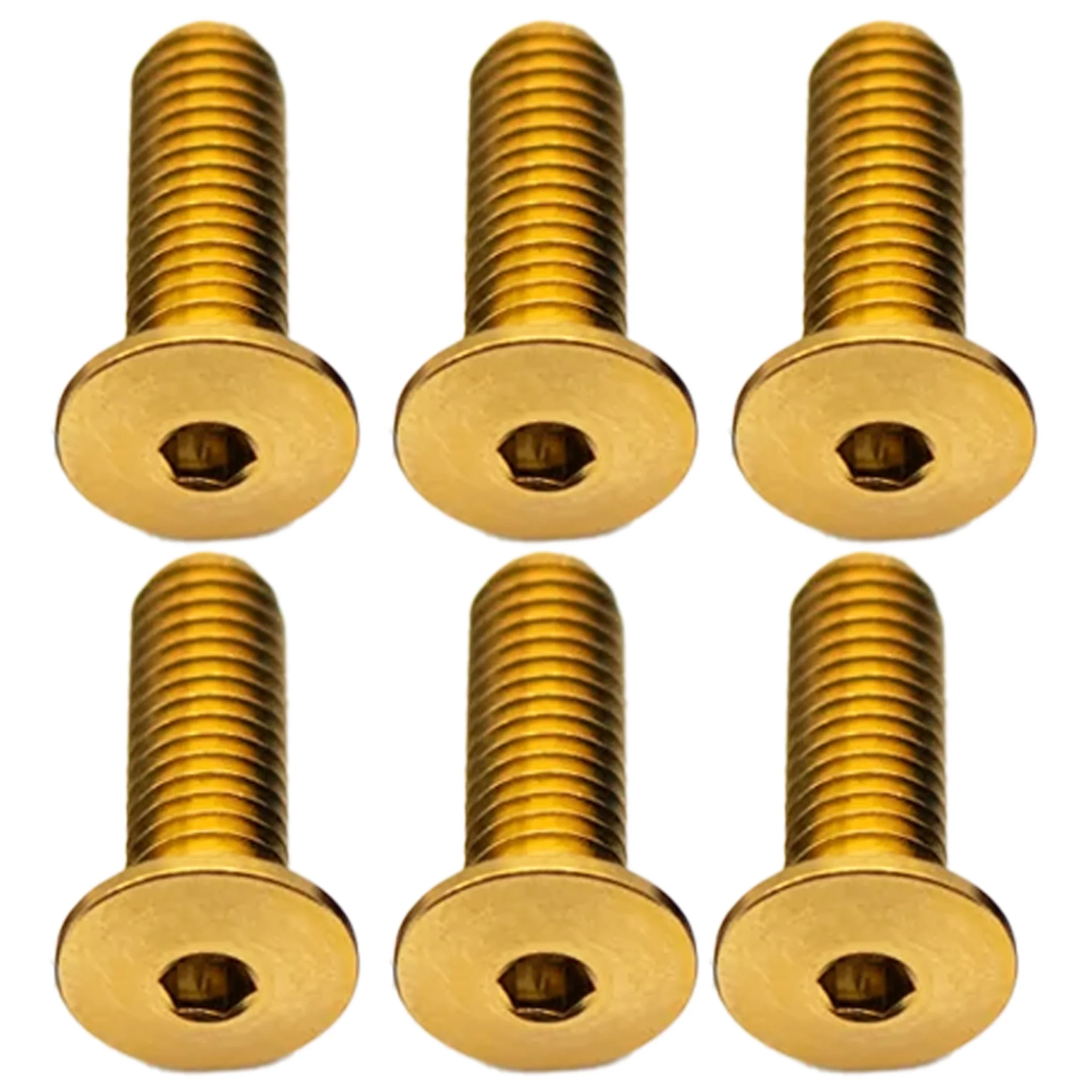 Better Bolts Titanium Water Bottle Cage Bolts 15mm Gold 6/Count