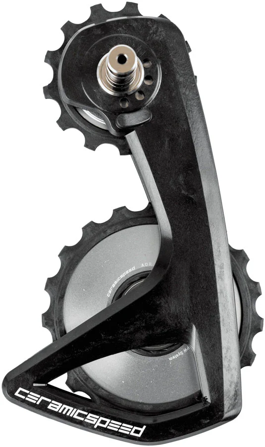 CeramicSpeed OSPW RS Alpha Pulley Wheel System Shimano Dura-Ace 9250/Ultegra 8150 - ALPHA Aluminum Pulley Carbon Cage Silver