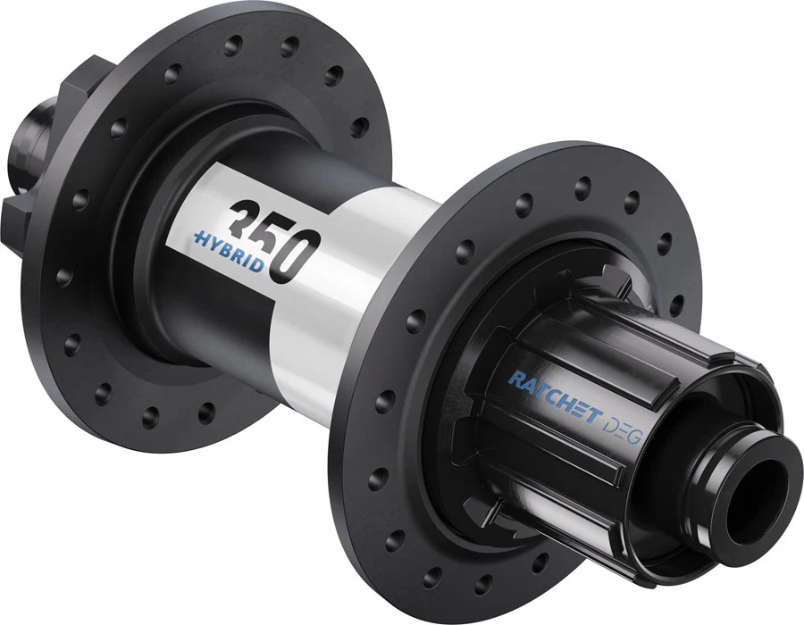 DT Swiss 350 DEG Hybrid Rear Hub - 12 x 148mm 6-Bolt HG Slim BLK/White 32H DEG 60 DF