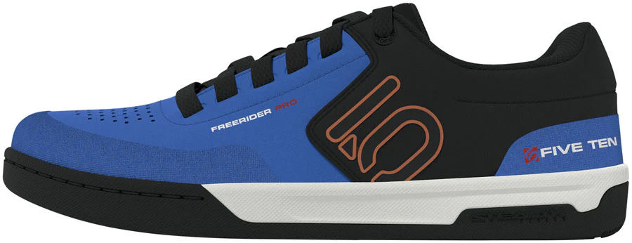 Five Ten Freerider Pro Flat Shoes - Men's Core BLK/Pure Orange/Ray Blue 10.5
