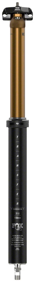 FOX Transfer Factory Dropper Seatpost - 34.9 mm 180 mm Internal Routing Kashima Coat - Image 2