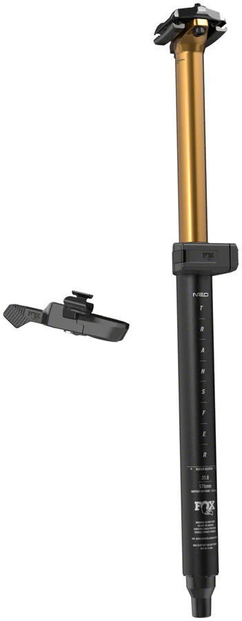 FOX Transfer Neo Factory Series Wireless Dropper Seatpost - 34.9 mm 200 mm Internal Routing Kashima Coat