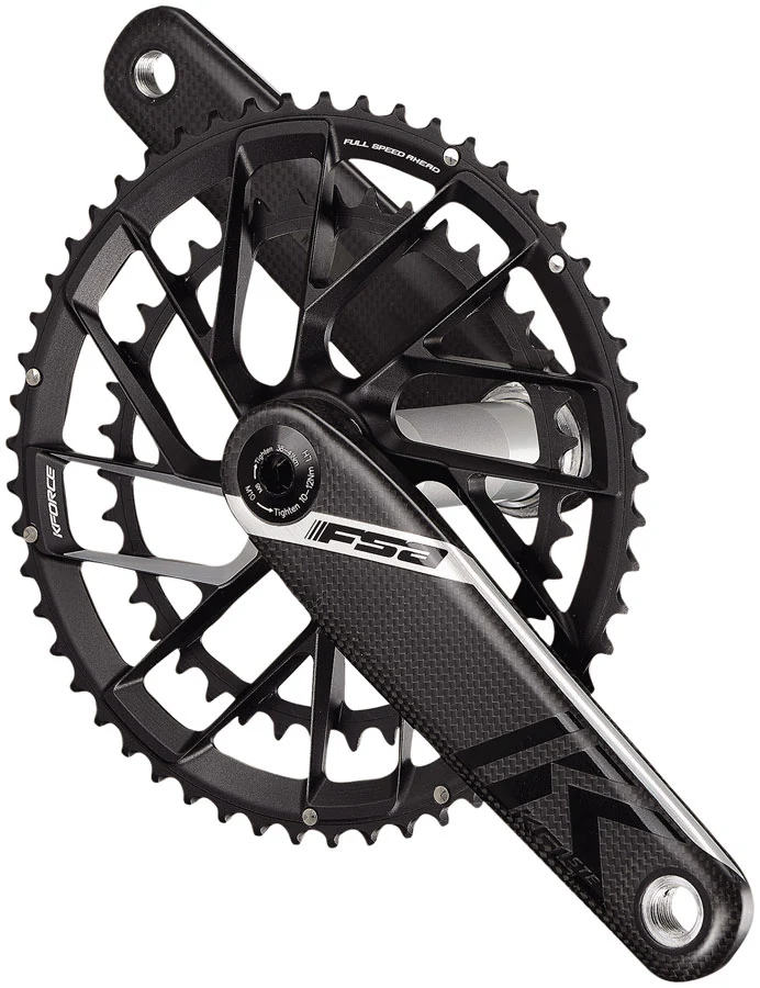 Full Speed Ahead K-Force Team Edition 2x Crankset -175mm 52/36t 11-Speed Direct Mount Chainring 386EVO Spindle Carbon/BLK