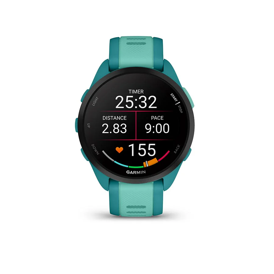 Garmin Forerunner 165 Music Watch Watch Color: Turquoise Wristband: Aqua - Silicone