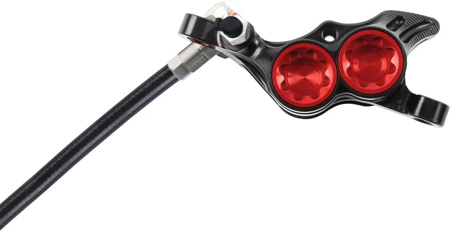 Hope Tech 4 E4 Disc Brake and Lever Set - Rear Hydraulic Post Mount Red - Image 3