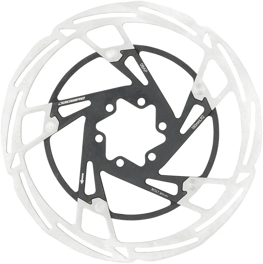 Jagwire Pro LR2 Disc Brake Rotor - 140mm 6-Bolt Silver/Black - Image 2