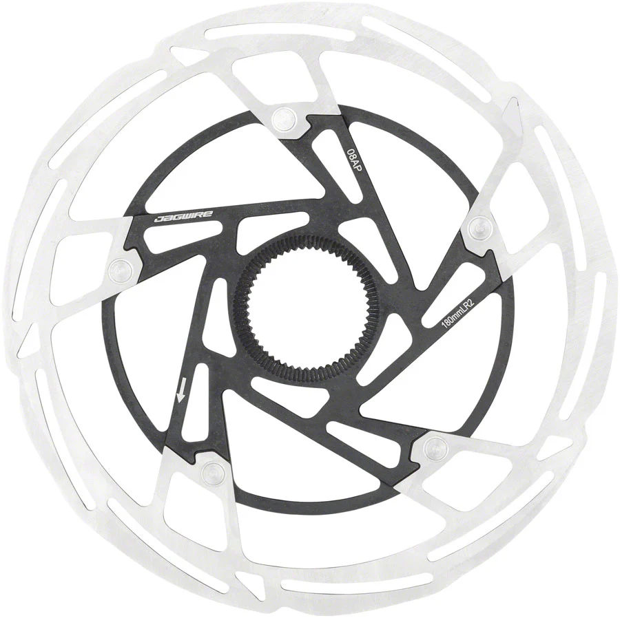 Jagwire Pro LR2 Disc Brake Rotor - 140mm Center Lock Silver/Black - Image 2