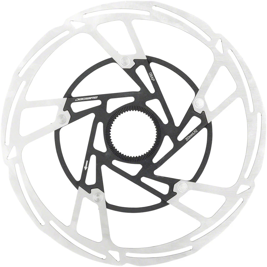 Jagwire Pro LR2 Disc Brake Rotor - 203mm Center Lock Silver/Black - Image 2