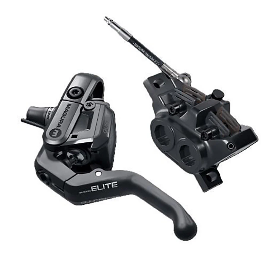 Magura Gustav Elite Disc Brake Lever - Front Rear Post Mount 4-Piston Carbotecture Lever Blade W/Higo Closer BLK