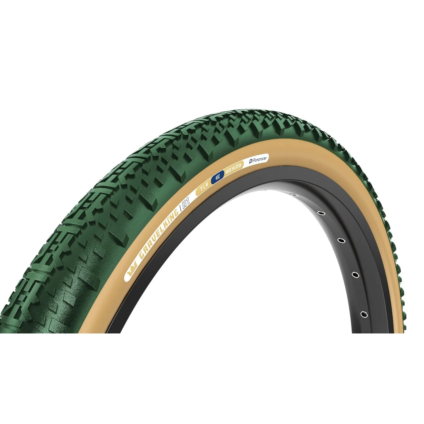 Panaracer GravelKing X1 Tire - 700 x 40 Tubeless Folding British Racing Green/Brown