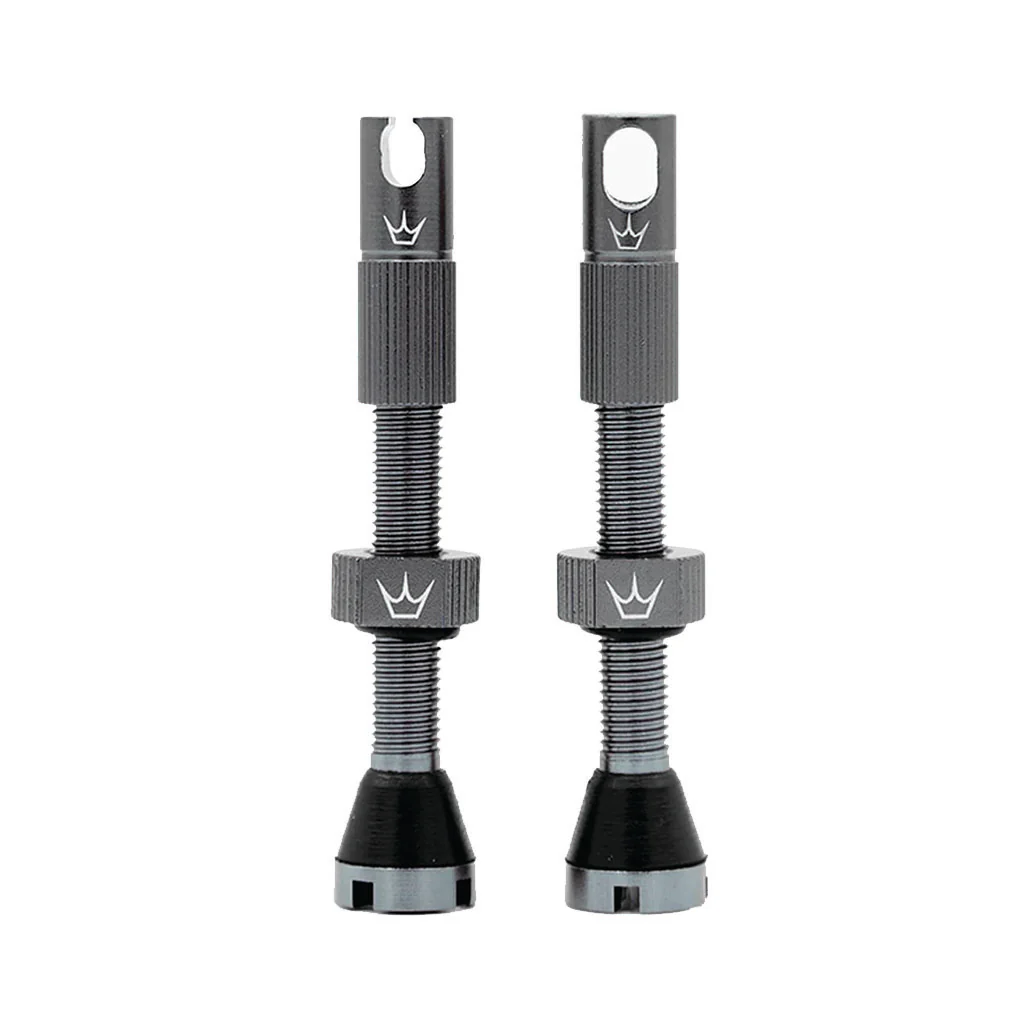 Peaty's Alloy Presta Tubeless Valve Stem 42mm Pair Slate