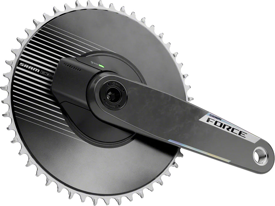 SRAM Force 1 AXS Power Meter Crankset - 165mm 12-Speed 50t Aero PM Chainring 8-Bolt Direct Mount DUB Spindle Carbon E1 - Image 2