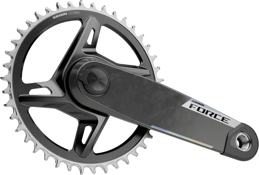 SRAM Force 1x XPLR AXS Power Meter Wide Crankset - 175mm 12/13-Speed 42t 8-Bolt Direct Mount DUB PM Spindle Carbon E1 - Image 3