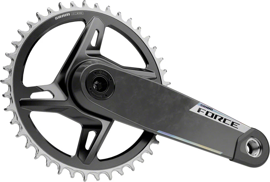 SRAM Force 1x XPLR Wide Crankset - 160mm 12/13-Speed 42t 8-Bolt Direct Mount DUB Spindle Carbon E1 - Image 2