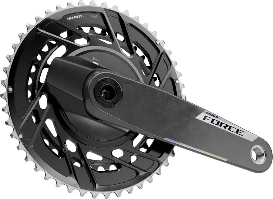 SRAM Force AXS Power Meter Crankset - 172.5mm 12-Speed 46/33t Thread Mount 8-Bolt PM Spider DUB Spindle Carbon E1 - Image 2