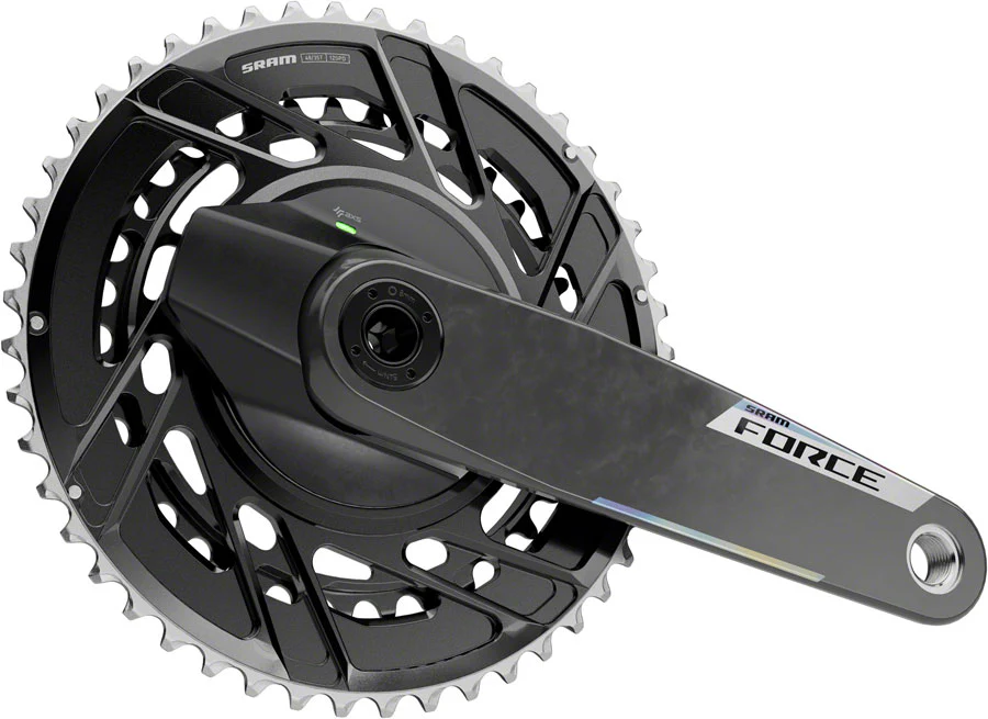 SRAM Force AXS Power Meter Crankset - 172.5mm 12-Speed 48/35t Thread Mount 8-Bolt PM Spider DUB Spindle Carbon E1 - Image 2