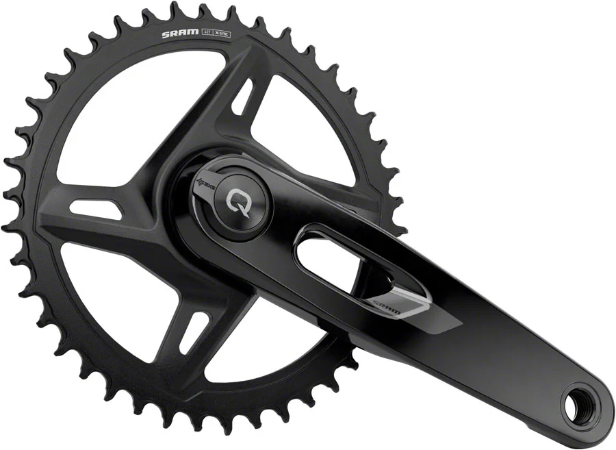 SRAM Rival 1x XPLR AXS Power Meter Wide Crankset - 165mm 12/13-Speed 42t 8-Bolt Direct Mount DUB PM Spindle BLK E1 - Image 3