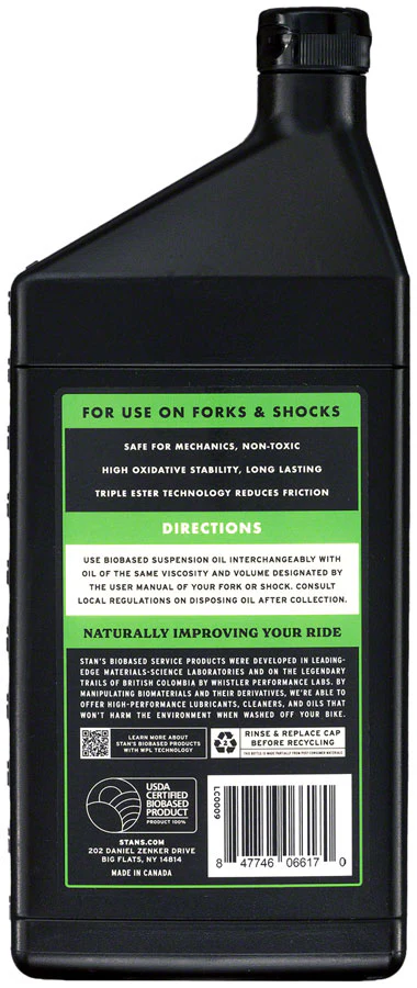 Stan's Biobased Suspension Oil - 5WT 1L - Image 3