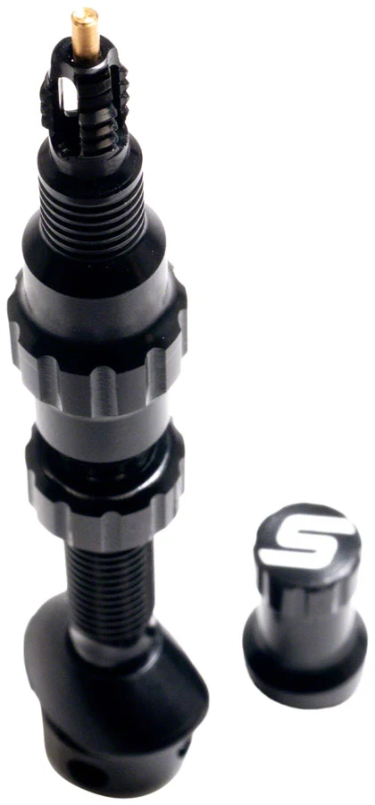 Stan's Tubeless Exo-Core Valve Stems - Alloy Medium Black Pair - Image 2